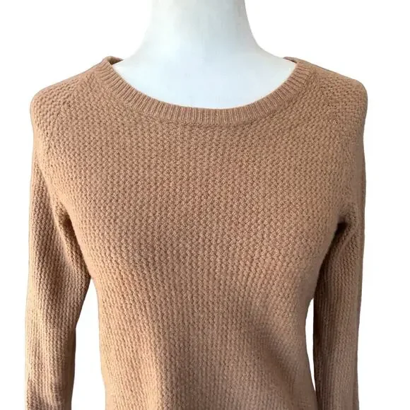Patagonia Recycled Cashmere Wool Sweater Womens Small Brown Tan Knit Crew L/S - Picture 3 of 13